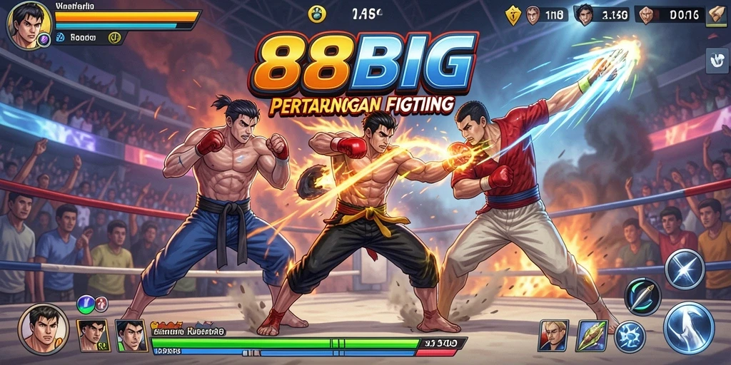 Tampilan gameplay seru bertarung di arena 88BIG.