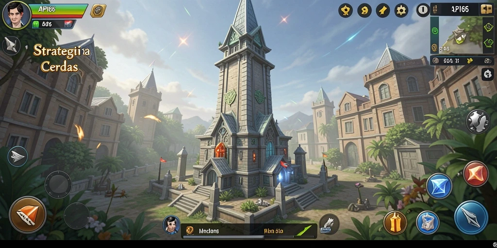 Tampilan gameplay API66 yang mendebarkan dalam menjaga menara.