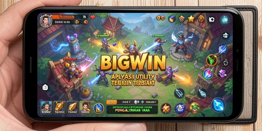 Screenshot utama BIGWIN menampilkan antarmuka pengguna yang bersih dan sederhana.