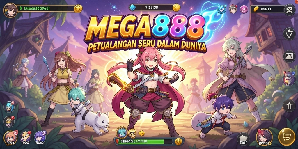 Tangkapan layar MEGA888 menunjukkan aksi seru dalam permainan Anime.