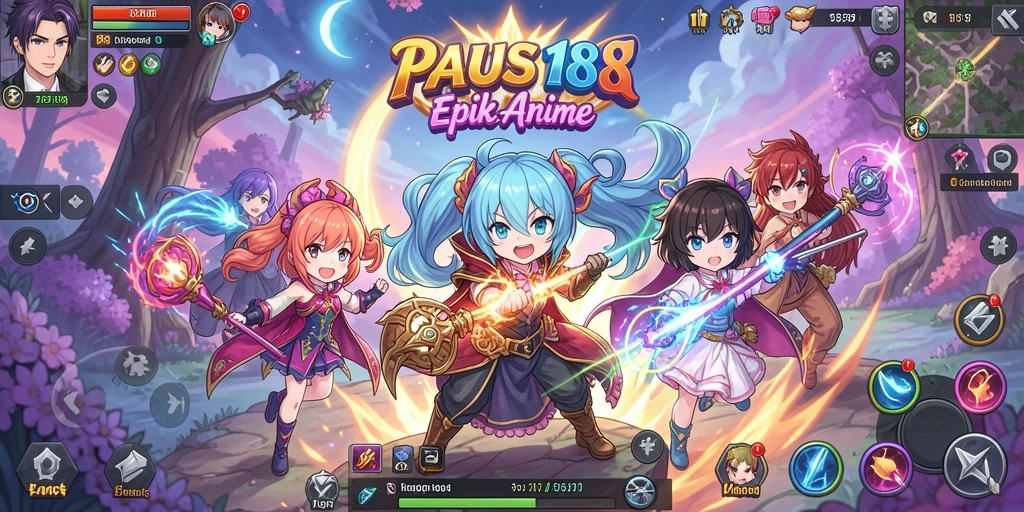 Tampilan gameplay seru dan karakter anime yang menawan.