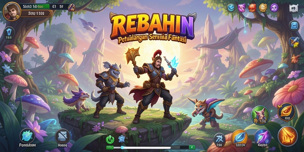 Tampilan gameplay REBAHIN yang menampilkan aksi seru dan eksplorasi.