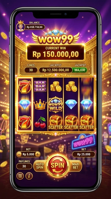 Screenshot tampilan antarmuka wow99 yang mudah digunakan.